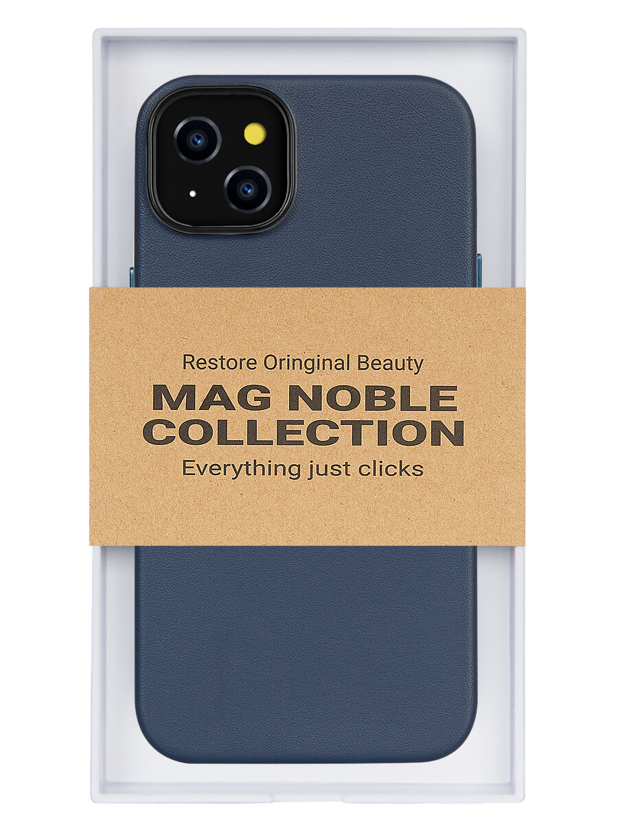 

Чехол с MagSafe для iPhone 15 Mag Noble Collection-Темно Синий, Apple iPhone 15