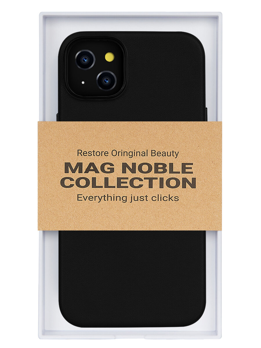 Чехол с MagSafe для iPhone 15 Mag Noble Collection-Чёрный Apple iPhone 15 черный