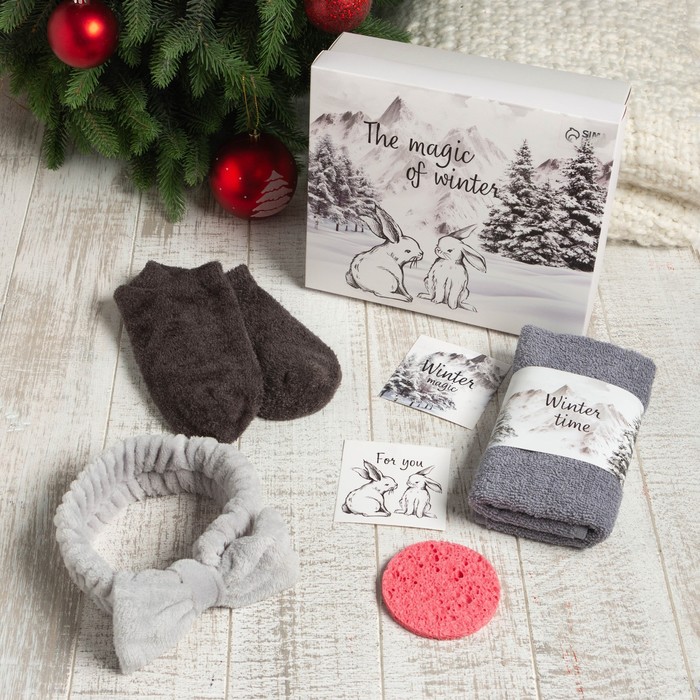 

Набор подарочный Этель The magic of winter полотенце 30х60см и аксс (3 предм)