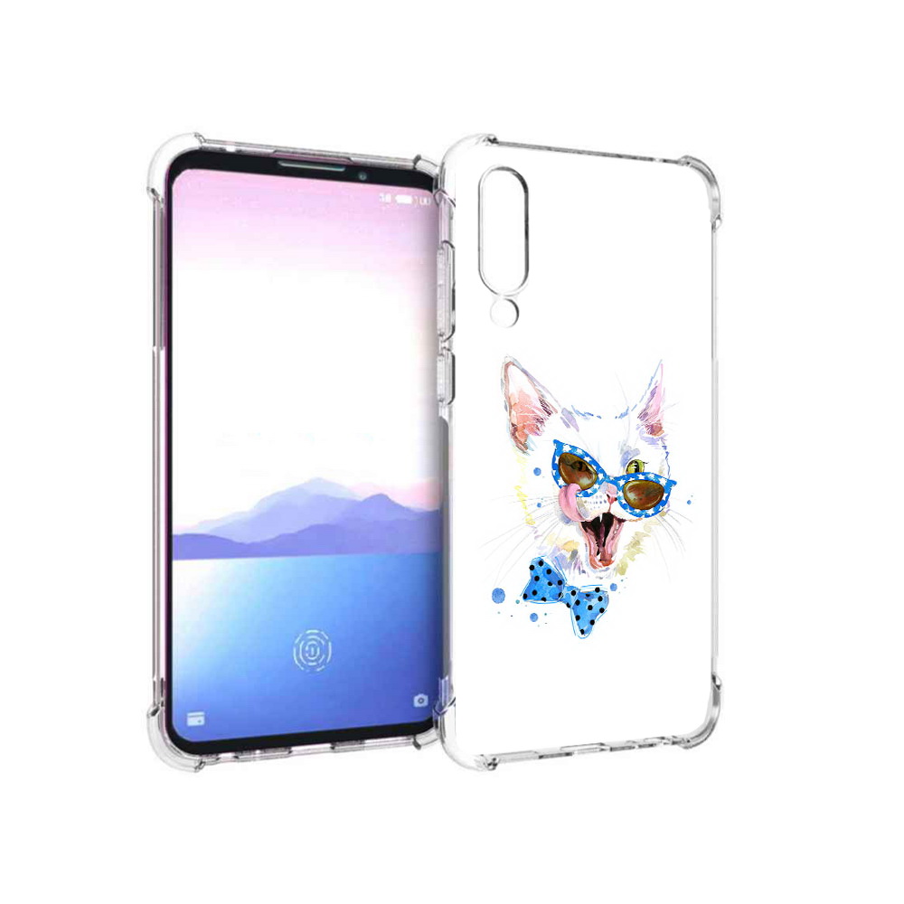 

Чехол MyPads Tocco для Meizu 16XS белый кот (PT136345.89.229), Прозрачный, Tocco
