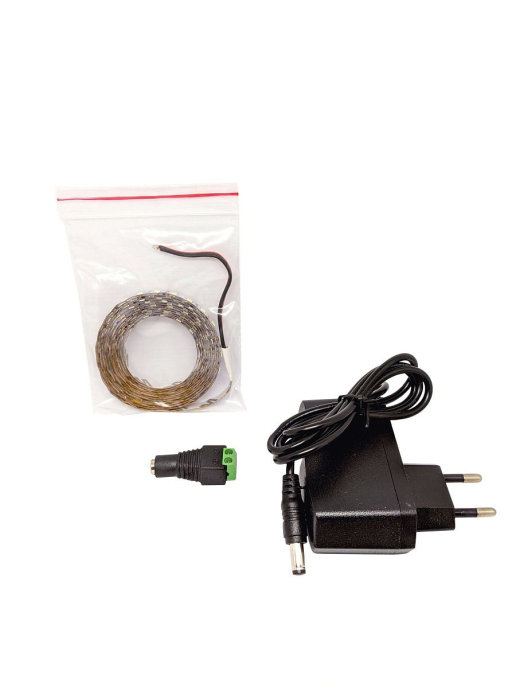 

Комплект светодиодной ленты SMD 2835, 120 LED, 12 В, 9.6 Вт, 8-10 лм, IP22, 9,6-N01009