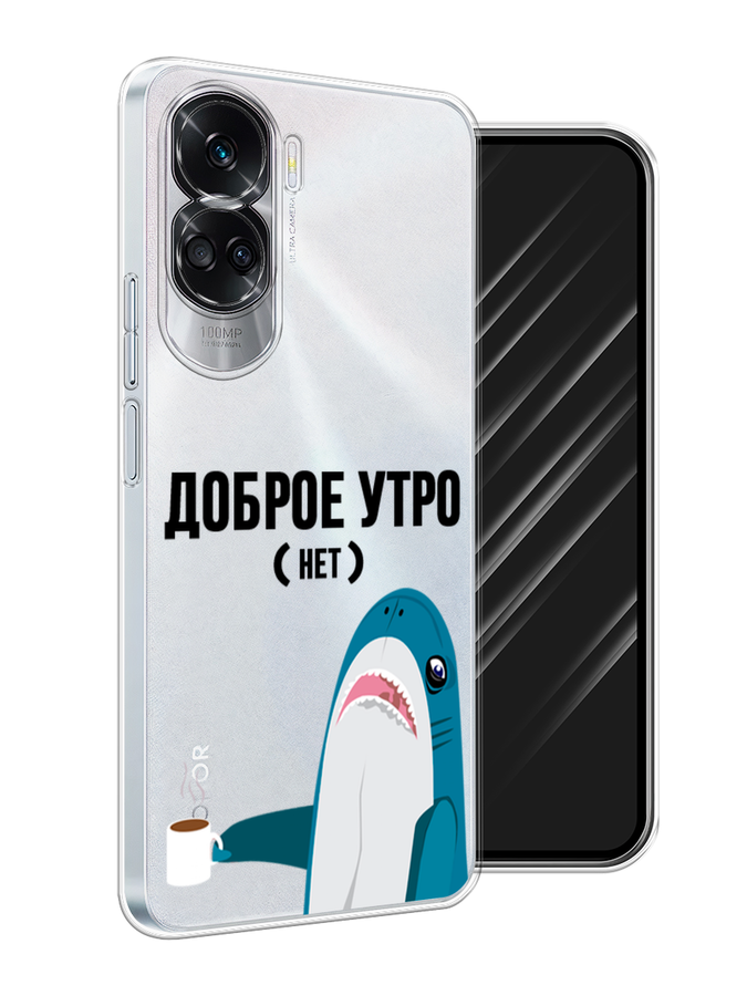 

Чехол Awog на Honor 90 Lite "Доброе утро", Синий;белый;черный, 6122350-1