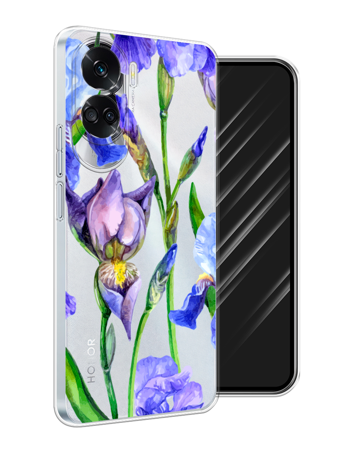 

Чехол Awog на Honor 90 Lite "Синие ирисы", Фиолетовый;голубой;зеленый, 6122350-1