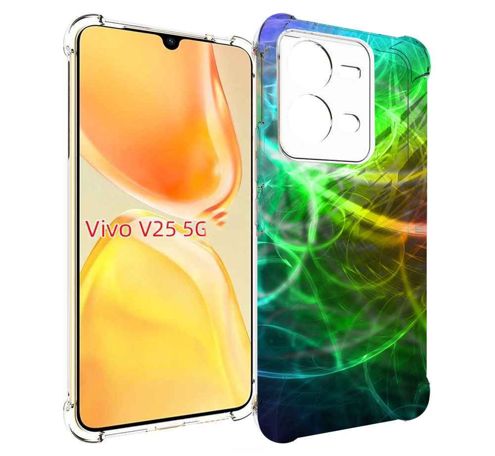 

Чехол MyPads разноцветная-абстракция-линиями для Vivo V25 5G / V25e, Прозрачный, Tocco