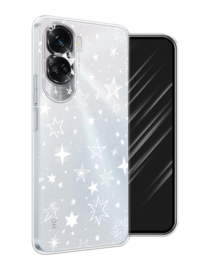 

Чехол Awog на Honor 90 Lite "Звездочки графика белая", Прозрачный;белый, 6122350-1