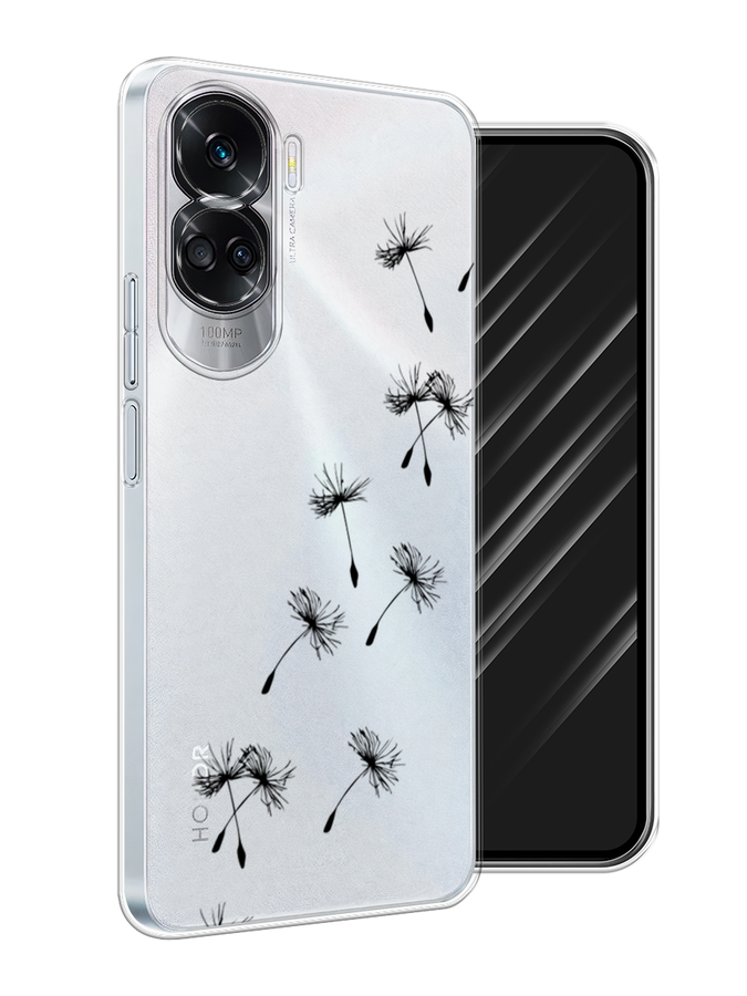 

Чехол Awog на Honor 90 Lite "Летящие одуванчики", Черный, 6122350-1