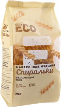 

Изделия макаронные Лента Eco Спиральки из амарантовой муки 250 г