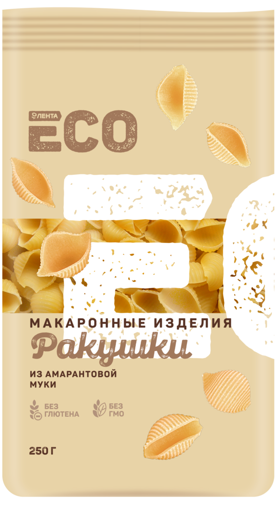 

Изделия макаронные Лента Eco Ракушки из амарантовой муки 250 г