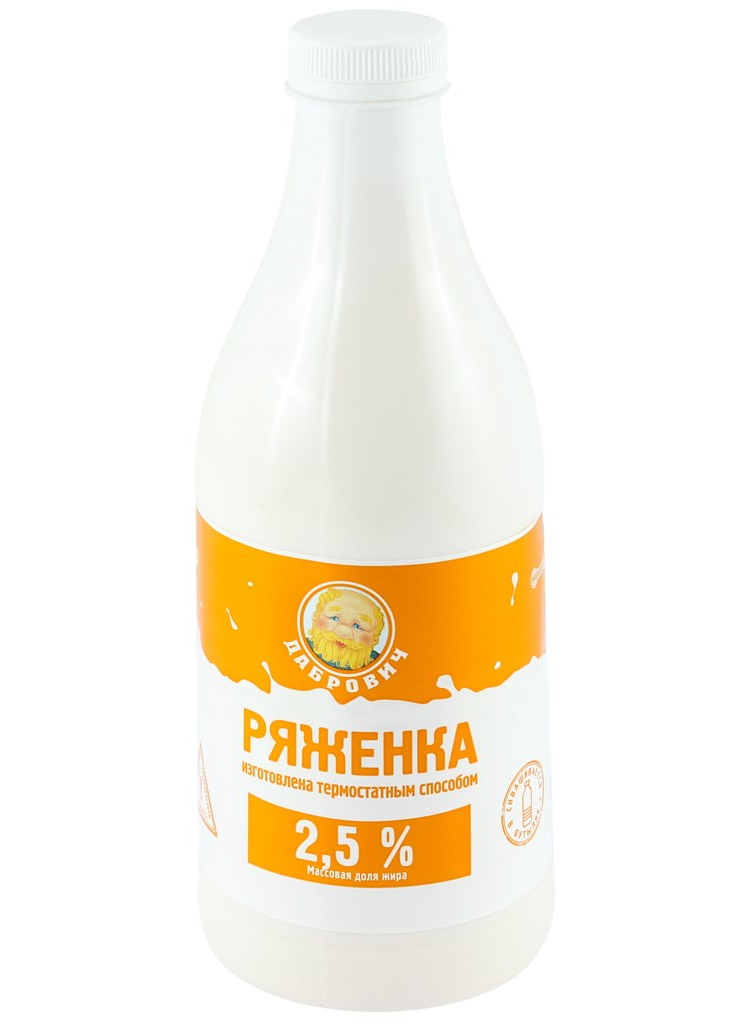 

Ряженка Дабрович 2,5% 906 мл