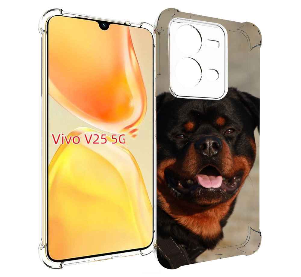 

Чехол MyPads ротвеллер 2 для Vivo V25 5G / V25e, Прозрачный, Tocco