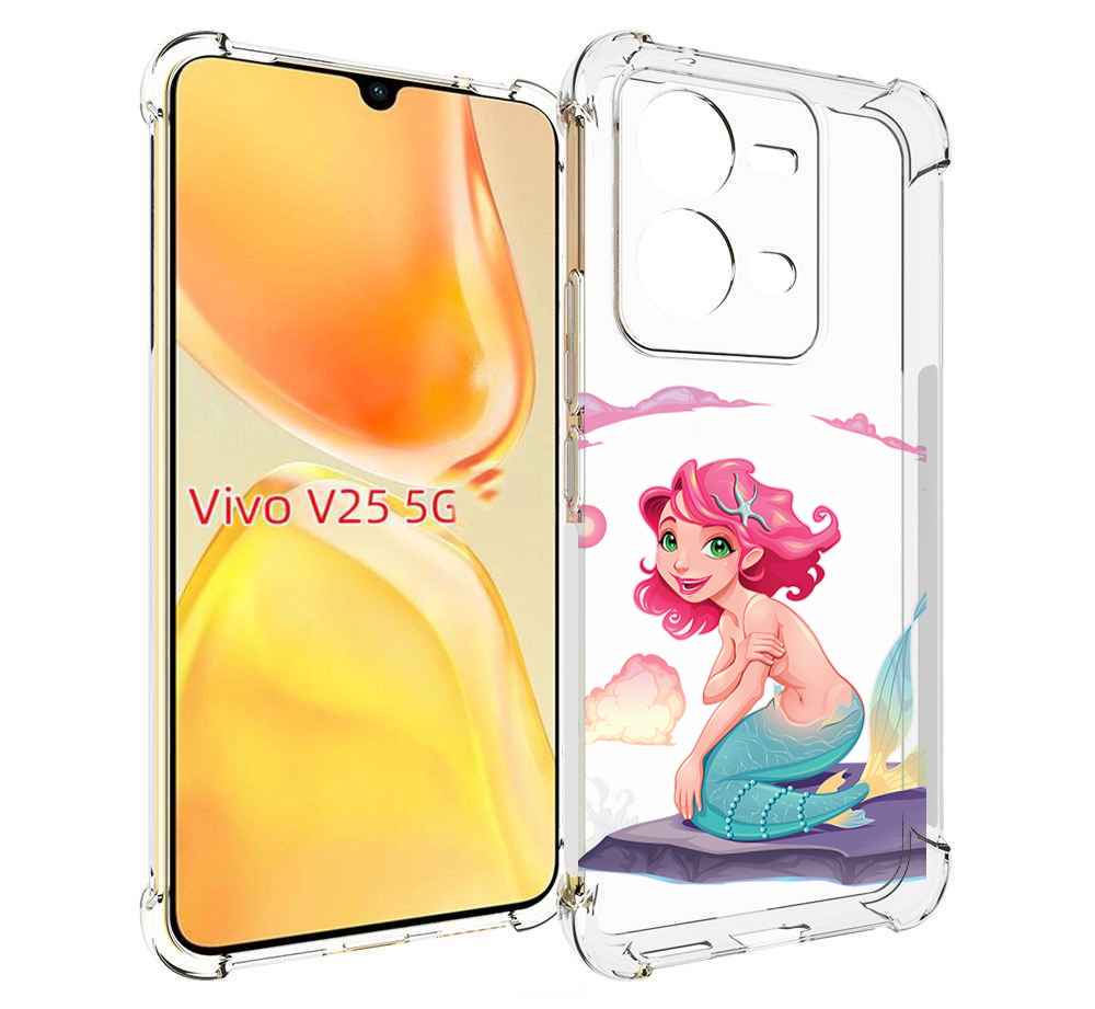 

Чехол MyPads русалочка для Vivo V25 5G / V25e, Прозрачный, Tocco