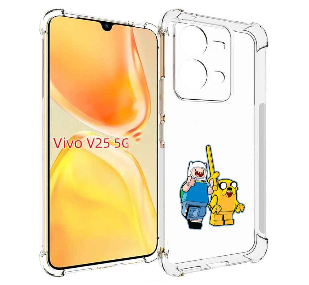 

Чехол MyPads время приключений лего для Vivo V25 5G / V25e, Прозрачный, Tocco