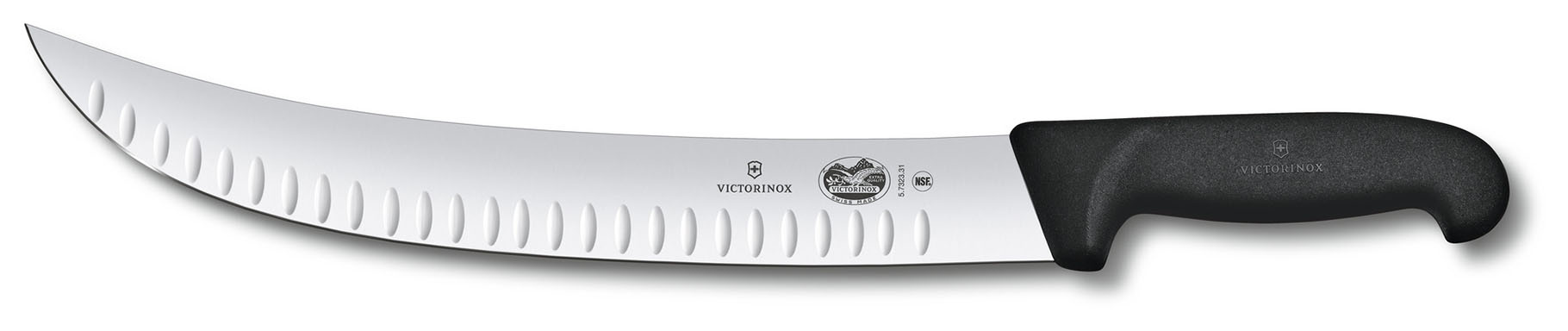 

Нож кухонный Victorinox Fibrox (5.7323.31) стальной разделочный лезв.310мм прямая заточка