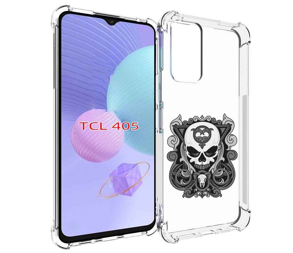 

Чехол MyPads орнамент-на-черепе для TCL 405, Tocco