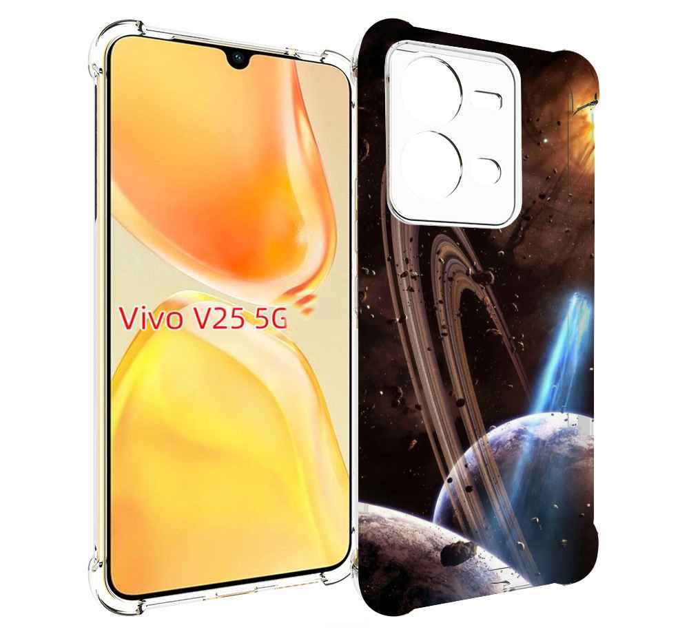 

Чехол MyPads сатурн в космосе для Vivo V25 5G / V25e, Прозрачный, Tocco