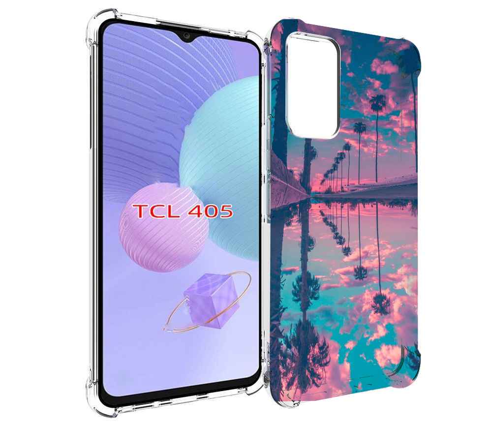 

Чехол MyPads отражение-пальм для TCL 405, Tocco
