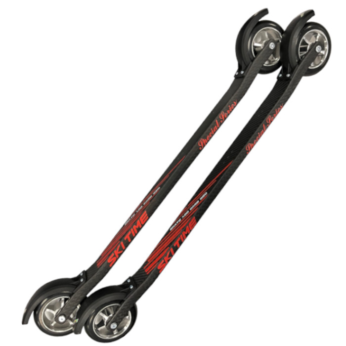 Лыжероллеры SKI TIME Коньковые Skiroll Skate Carbon (650/N3/100х24) (черный)