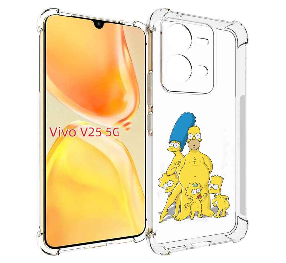

Чехол MyPads семья-симпсонов для Vivo V25 5G / V25e, Прозрачный, Tocco