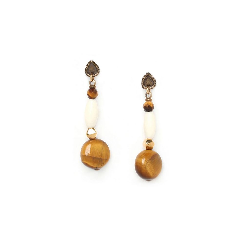 

Серьги из бижутерного сплава с тигровым глазом Nature Bijoux NB21.1-12-75218, NB21.1-12-75218