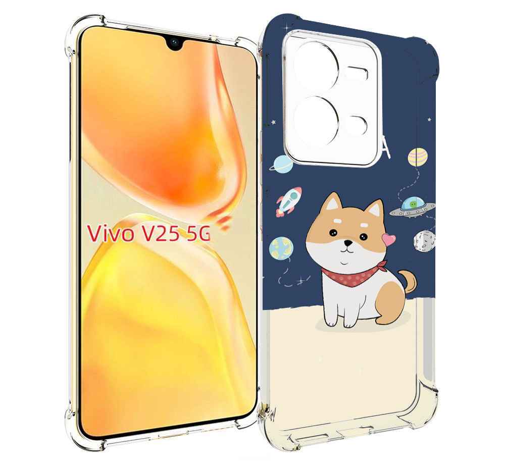 

Чехол MyPads сиба-шиба-ину для Vivo V25 5G / V25e, Прозрачный, Tocco