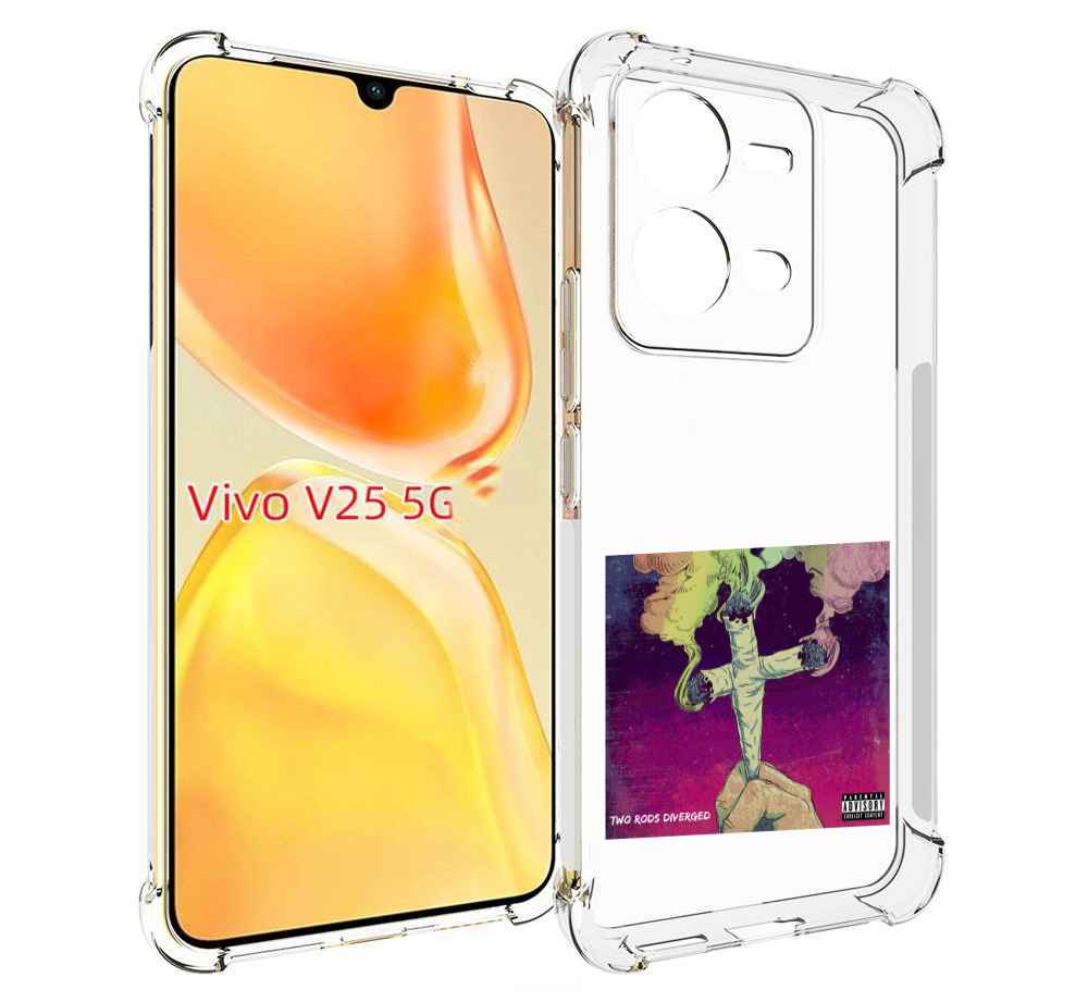 

Чехол MyPads сигаретный крест для Vivo V25 5G / V25e, Прозрачный, Tocco