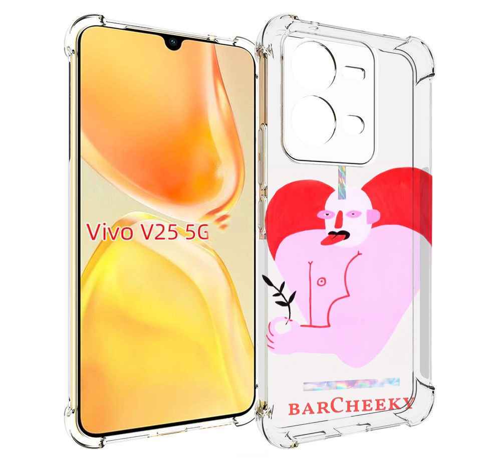 

Чехол MyPads силач в сердце женский для Vivo V25 5G / V25e, Прозрачный, Tocco