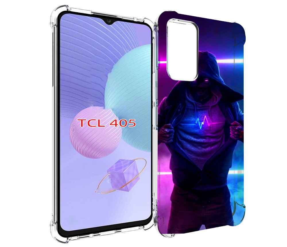 

Чехол MyPads парень в капюшоне неоновый для TCL 405, Tocco