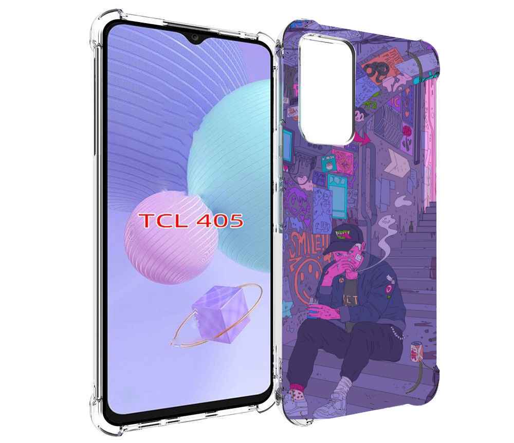 

Чехол MyPads парень в подъезде мультик для TCL 405, Tocco