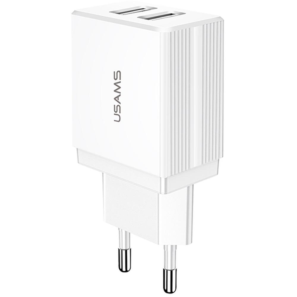 Сетевое зарядное устройство Usams US-CC090 2xUSB белый