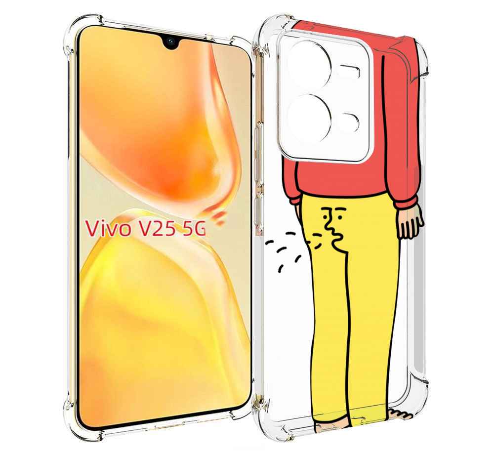 

Чехол MyPads смешной-мужчина для Vivo V25 5G / V25e, Прозрачный, Tocco