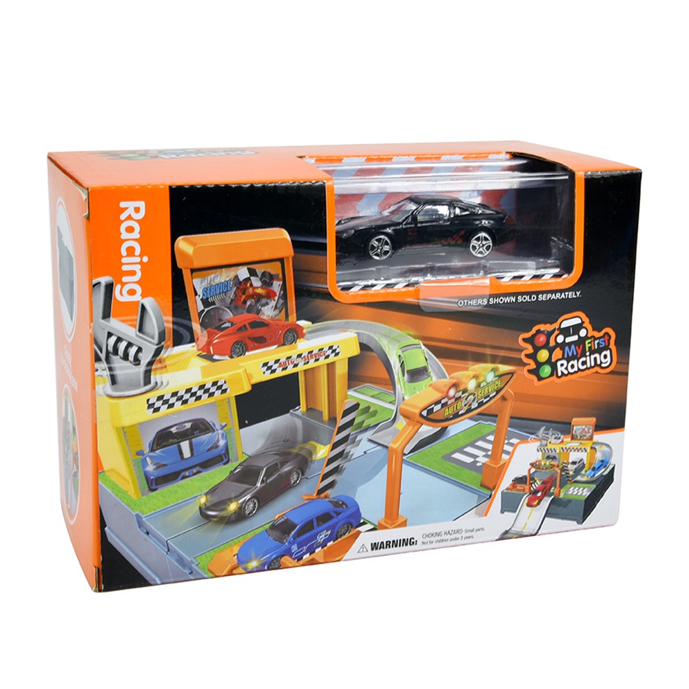

Игровой набор FANJIA TOYS Парковка-чемоданчик Гоночная станция