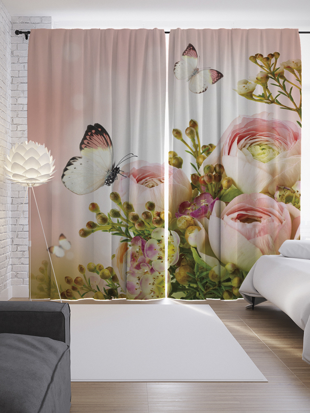 

Шторы JoyArty с фотопечатью "Бутоны цветов" из сатена, 290х265 см, Бутоны цветов
