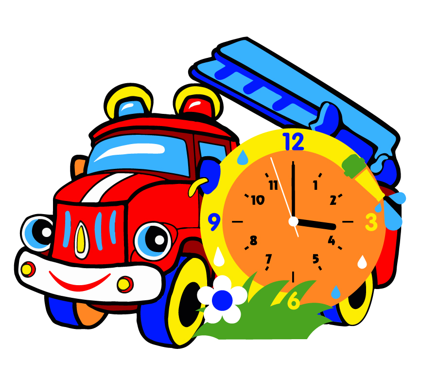 фото Детские часы color kit пожарная машина, набор для творчества из фоамирана cl018