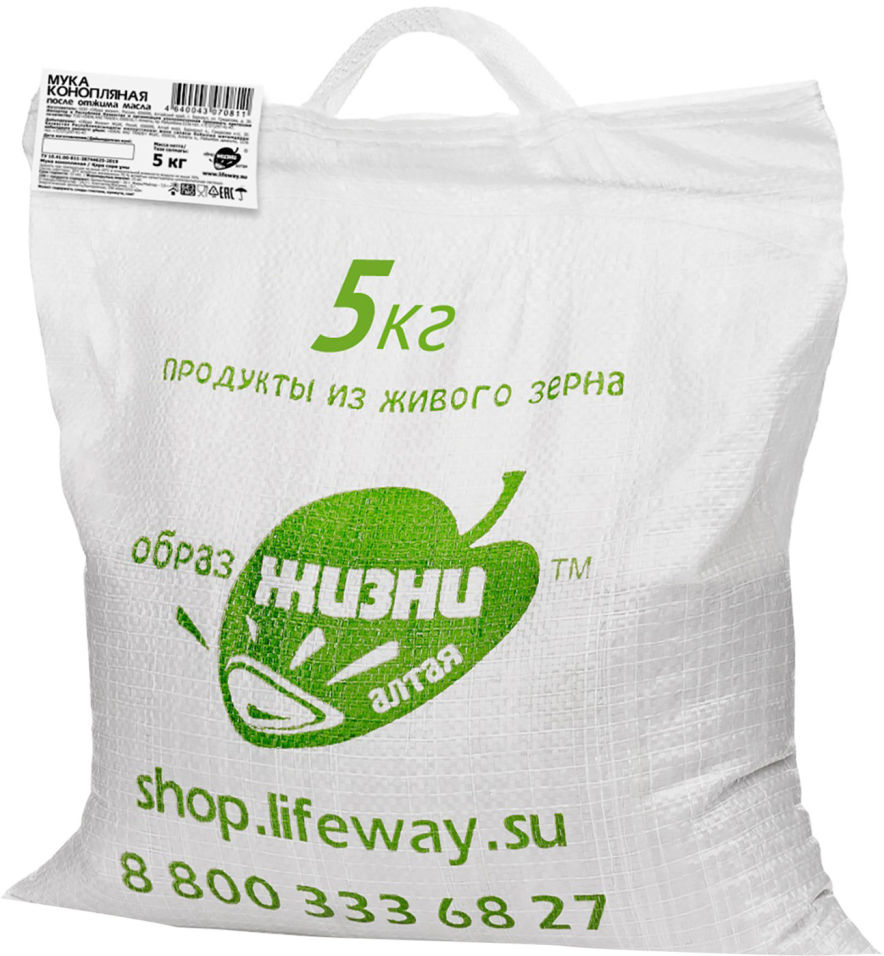 

Мука Образ жизни Алтая конопляная 5кг