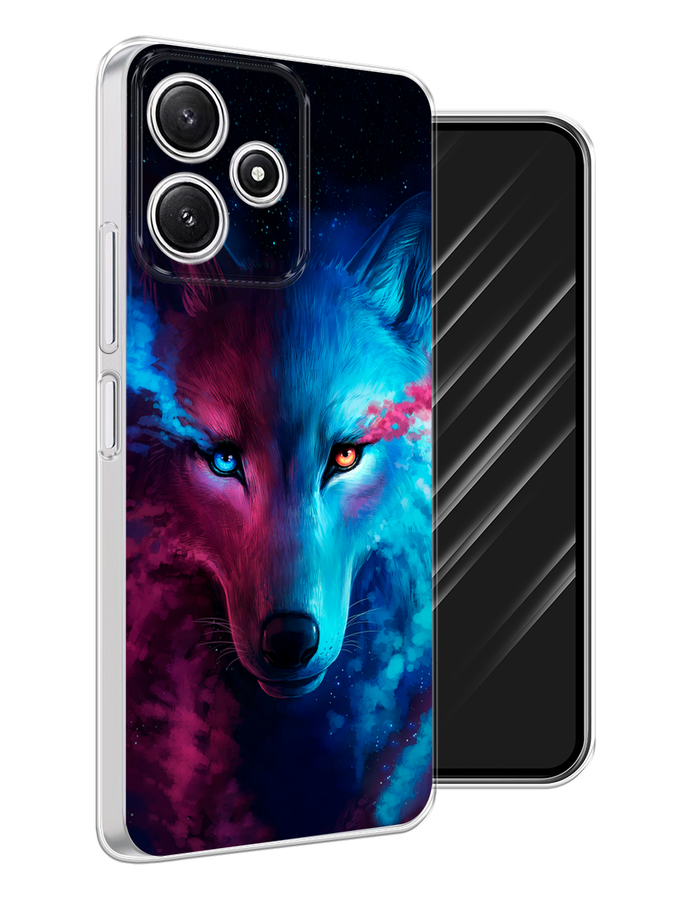 

Чехол Awog на Xiaomi Redmi 12 5G/Redmi 12R "Волшебный волк", Голубой;розовый, 319550-1