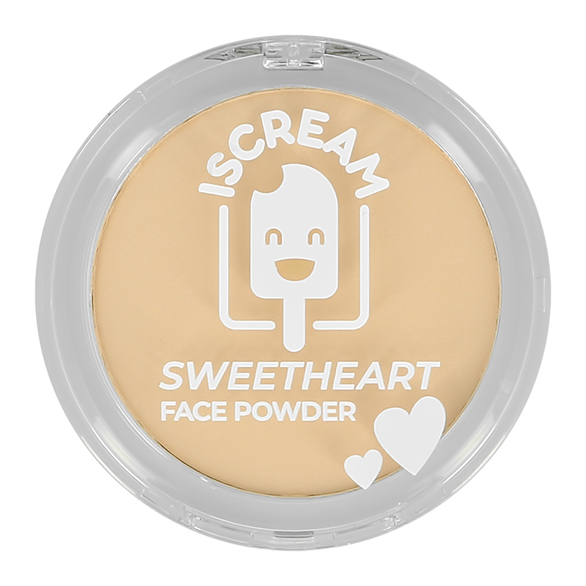 Пудра компактная для лица ISCREAM SWEETHEART универсальная тон 02 medium палитра для контуринга лица countour 2381r27 n 1 теплый тон medium warm 2 10 г