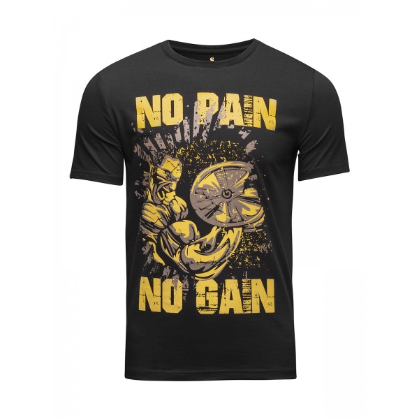 фото Футболка мужская no pain no gain banji черная xl