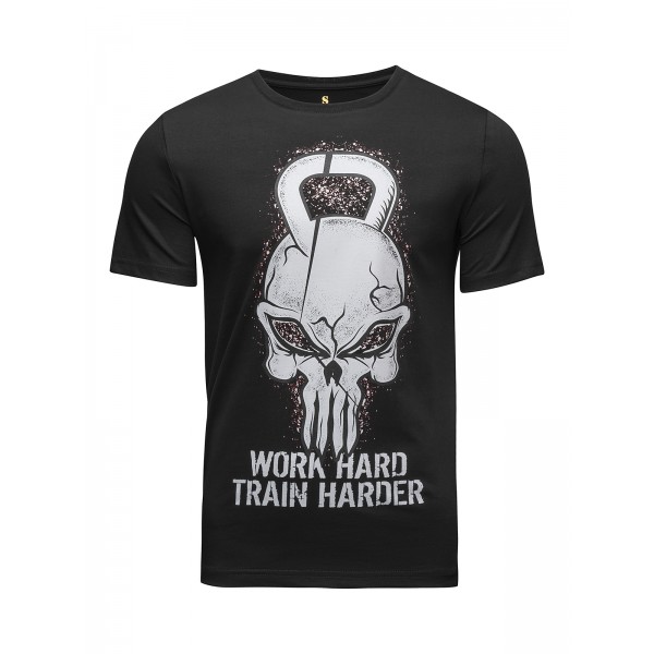 фото Футболка мужская train harder banji черная m