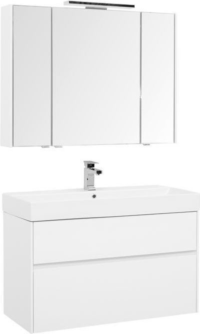 Aquanet Brooklyn 100 White Bathroom Furniture