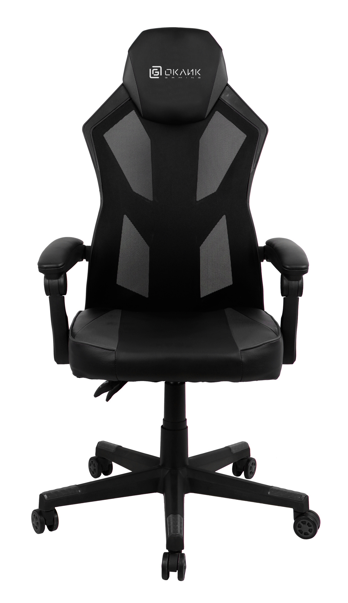 

Кресло игровое OKLICK 121G черный кожзам