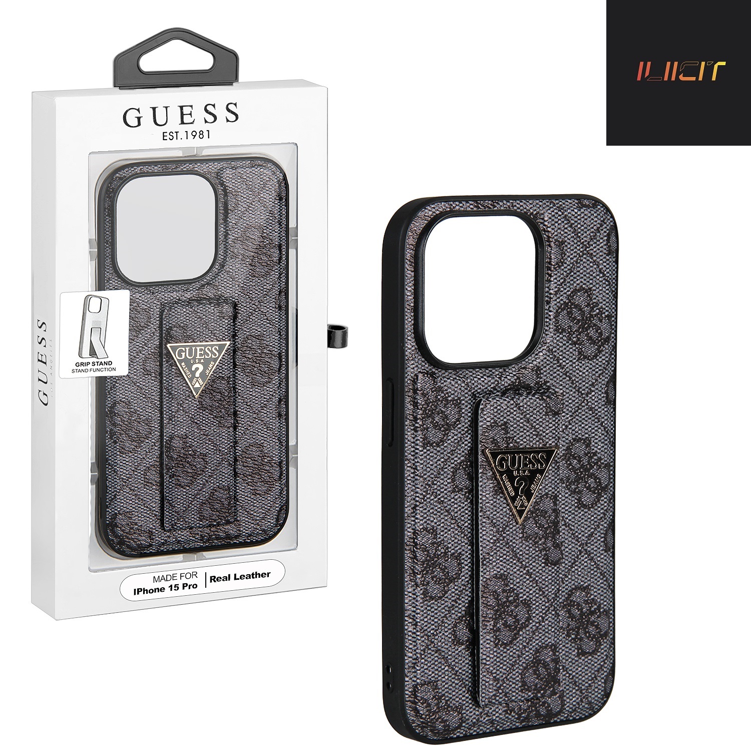 

Чехол iPhone 15 pro Guess (IS021329), Серый, Чехол iPhone 15 pro Guess (IS021329)