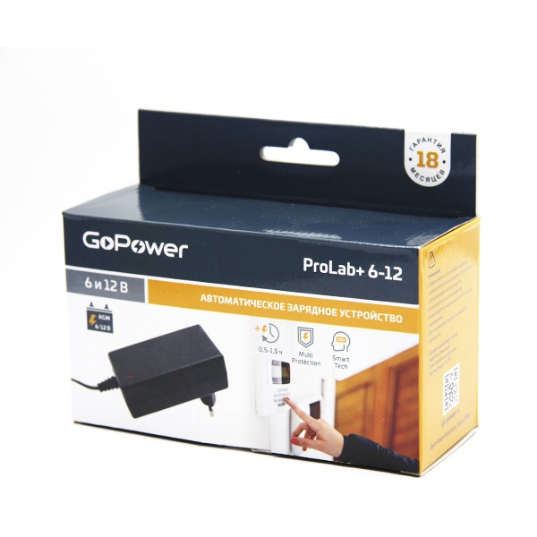 фото Сетевой адаптер gopower prolab plus, 6-12v 1.5a