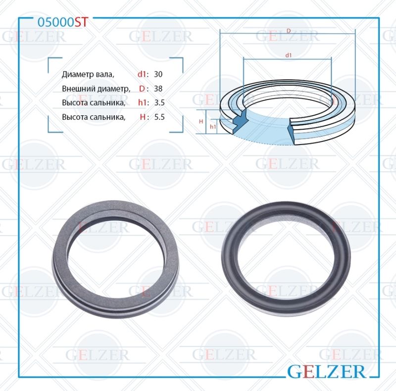 

Сальник рулевой рейки GELZER 30*38*3.5/5.5 (12V3G) 05000ST, 05000ST
