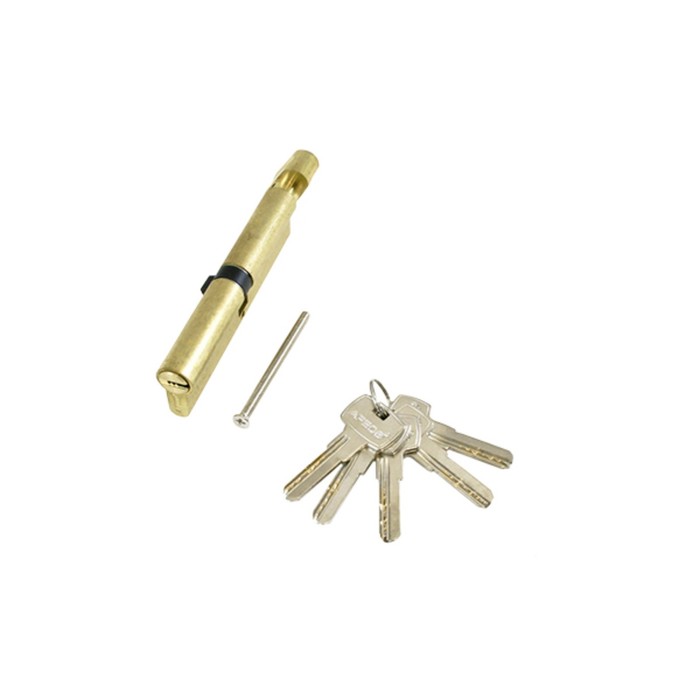 Цилиндровый механизм Apecs SM-120-C-G, ключ-вертушка, перфорированный, цвет золото