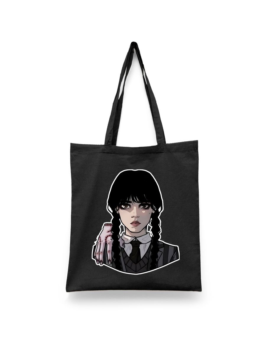 

Шоппер унисекс Каждому Своё Уэнсдей/Венсдей/Wednesday SRWN75, черный, Уэнсдей/Венсдей/Wednesday SRWN75