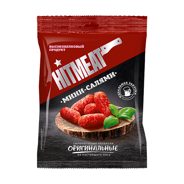 

Колбаски Hitmeat Оригинальные мини-салями сырокопченые 60 г