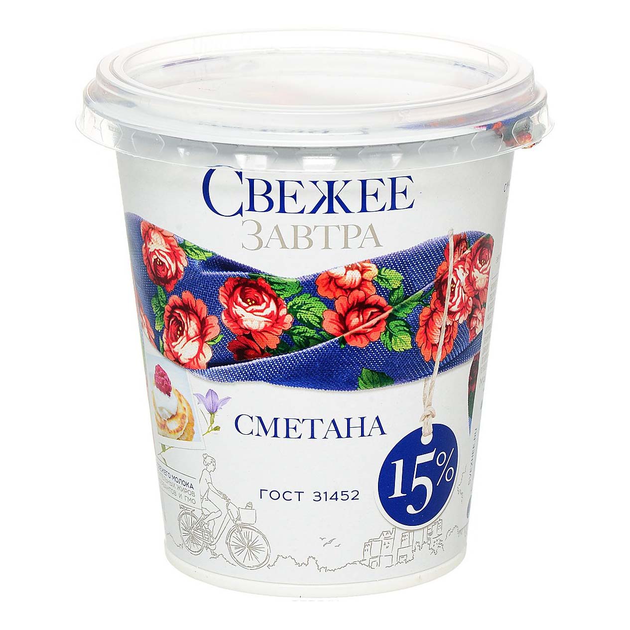 фото Сметана свежее завтра 15% бзмж 315 г