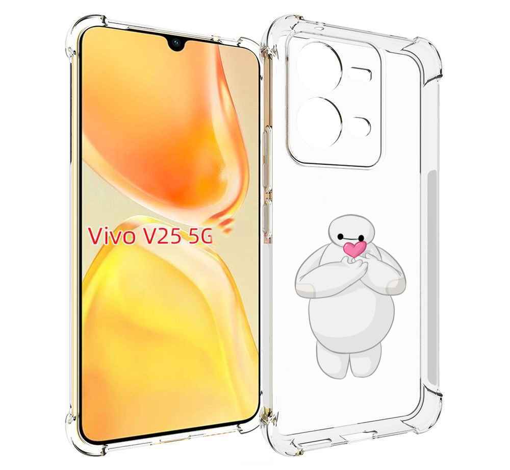 

Чехол MyPads снеговик-с-сердечком для Vivo V25 5G / V25e, Прозрачный, Tocco