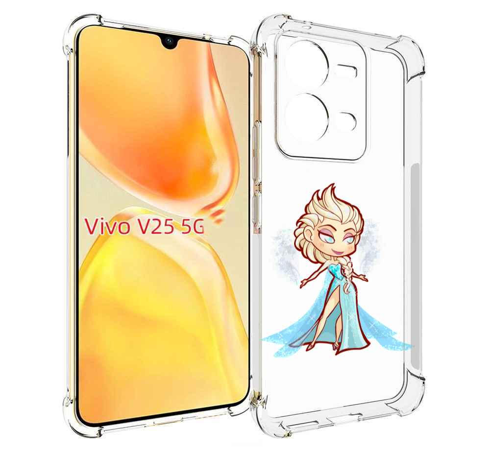 

Чехол MyPads снежная-принцесса женский для Vivo V25 5G / V25e, Прозрачный, Tocco