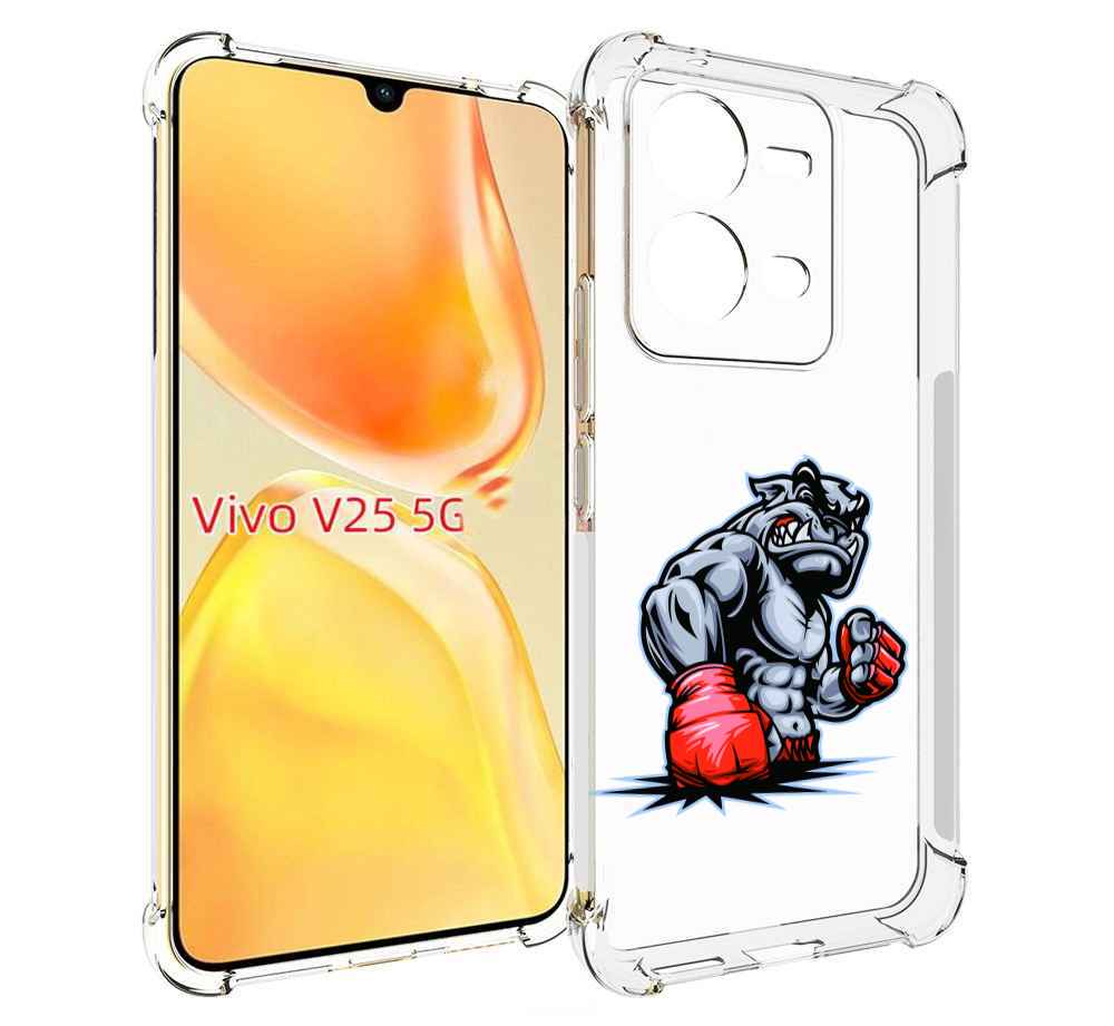 

Чехол MyPads собака-боксер для Vivo V25 5G / V25e, Прозрачный, Tocco